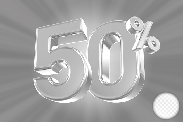 Offerta del 50% di sconto in argento 3D