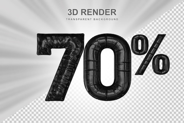 Offerta del 70 per cento in 3D per il rilascio di palloncini del venerdì nero