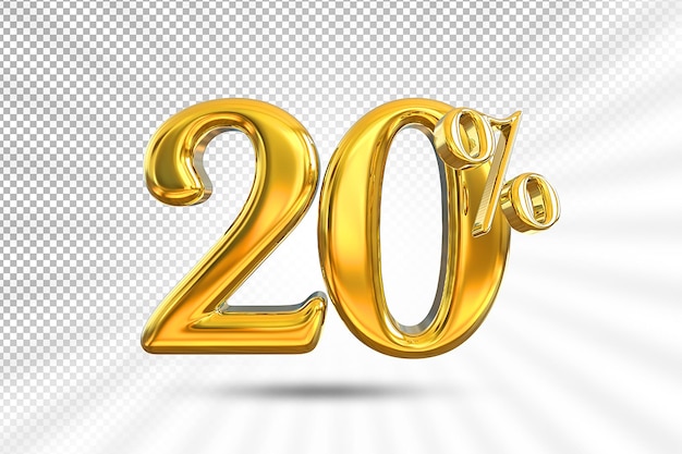 Offerta dell'oro del 20% in 3D