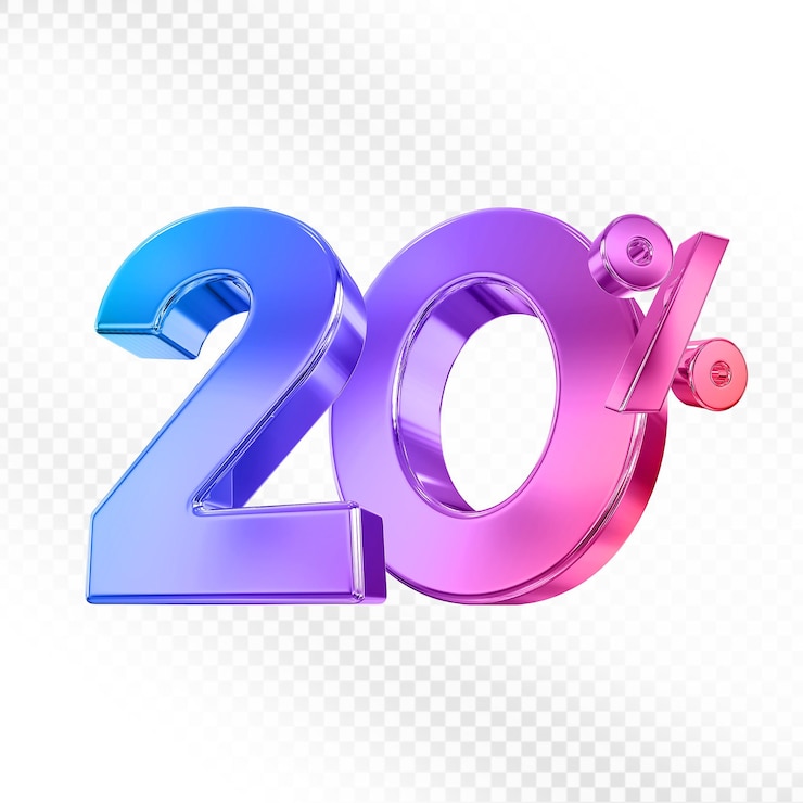 PSD offerta di gradiente del 20 per cento in 3d