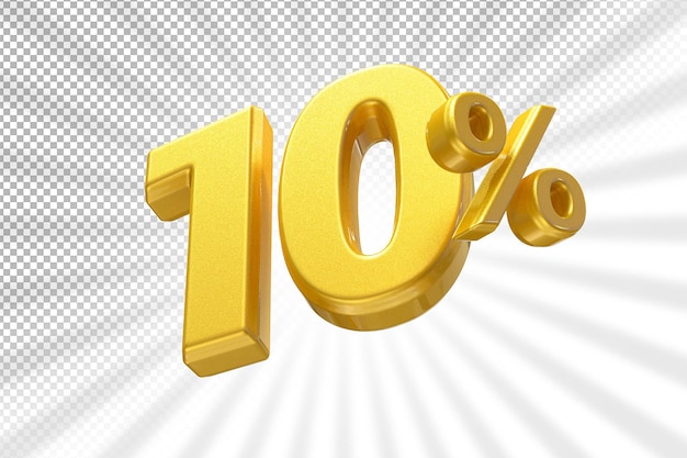 Offerta di oro di lusso del 10 percento in 3d