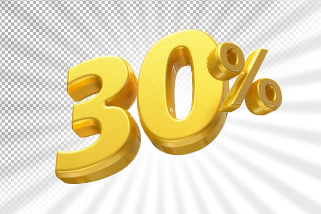 Offerta di oro di lusso del 30 percento in 3d