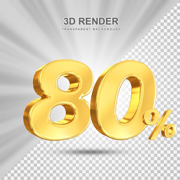 Offerta di sconto dell'80 per cento 3D Gold render
