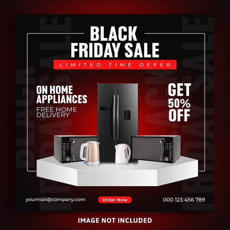 PSD offerta di vendita del black friday progettazione di post sui social media
