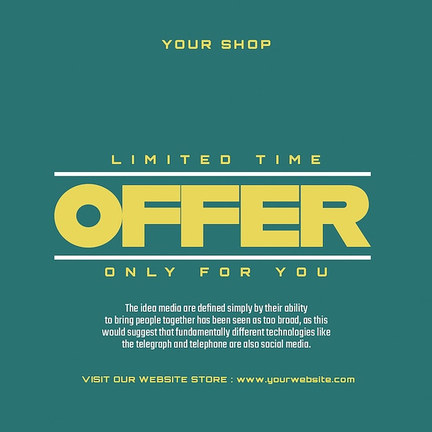 Offerta limitata di post su Instagram