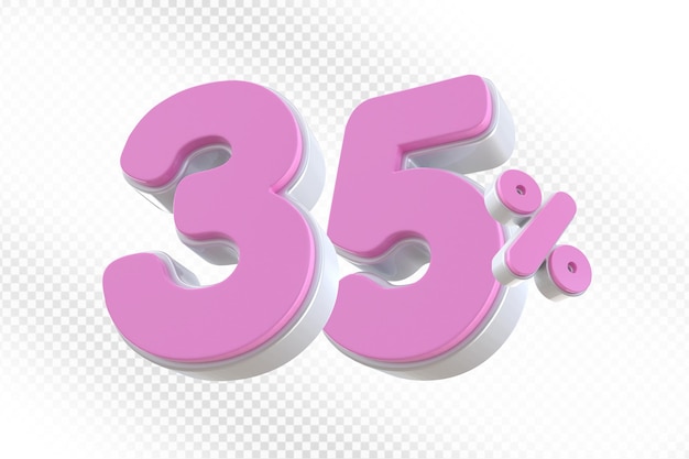 Offerta rosa al 35% in 3D