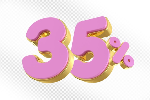 Offerta rosa al 35% in 3D