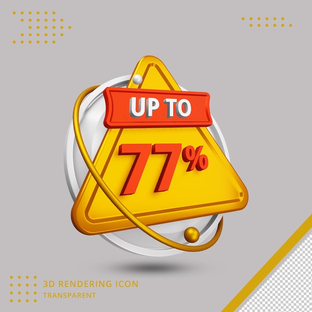Offerta sconto saldi estivi 3d nel rendering 3d