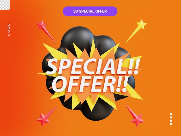 offerta speciale icona 3d