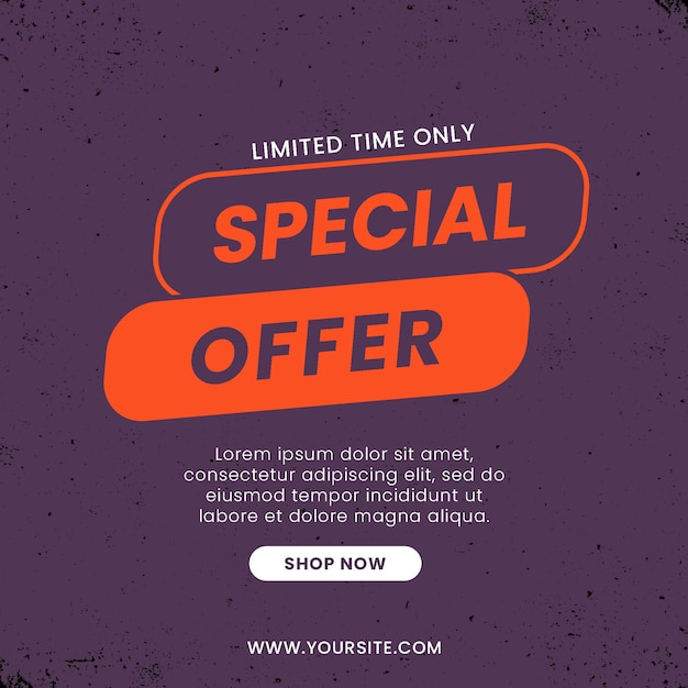 Offerta speciale Psd gratuita per il modello dei social media