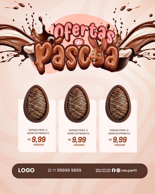 PSD offertas de pascoa ovos de pascoa ostern-offer ostern-eier