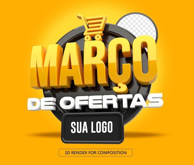 Offerte di marzo in timbro 3D portoghese per il compositing