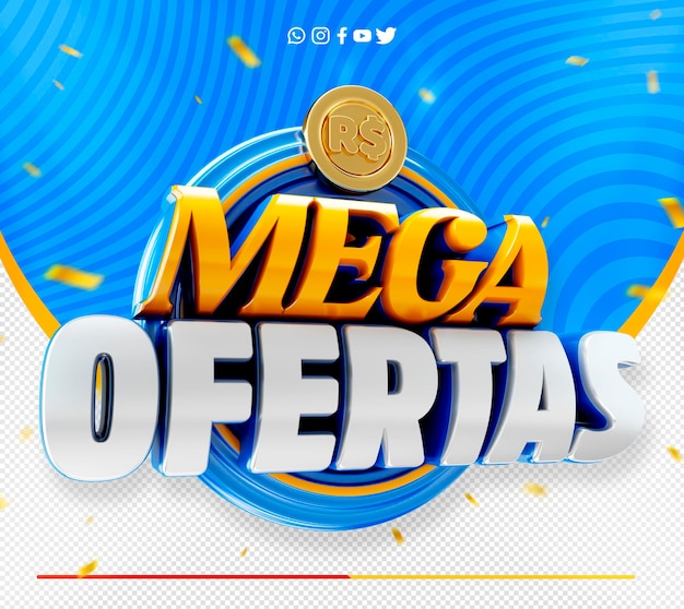 offerte speciali supermercato promozionale 3d timbro ofertas brasile