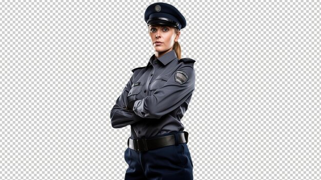 PSD officier de police européen psd isolé blanc transparent