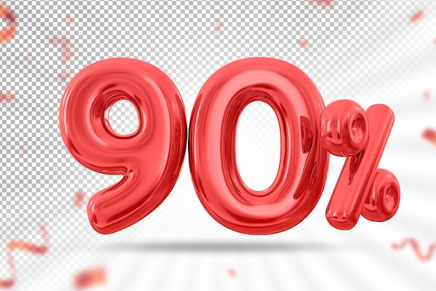 Offre De Ballon Rouge à 90% En 3d