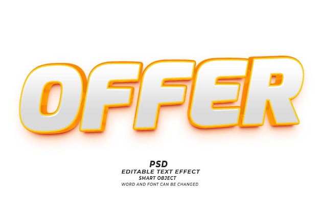 Offre un effet de texte PSD 3D modifiable