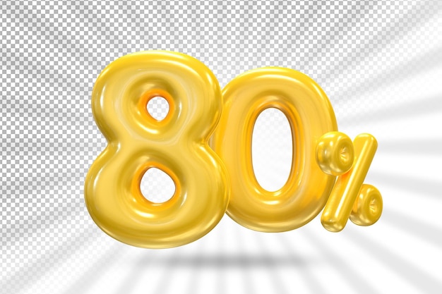 Offre de luxe en or à 80% de ballons en 3d