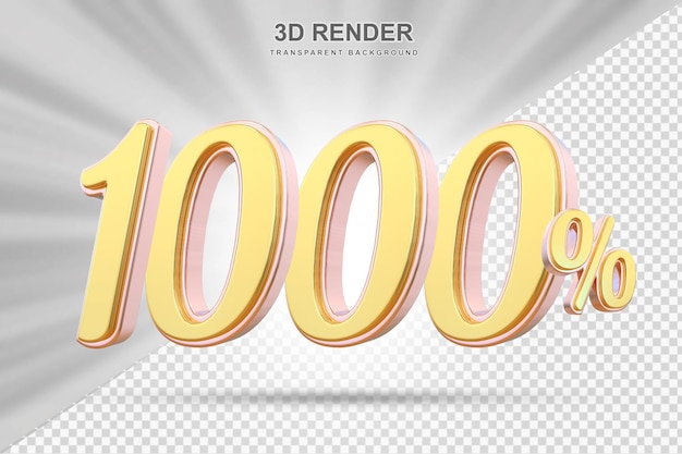 Offre d'or à 1000% en 3D
