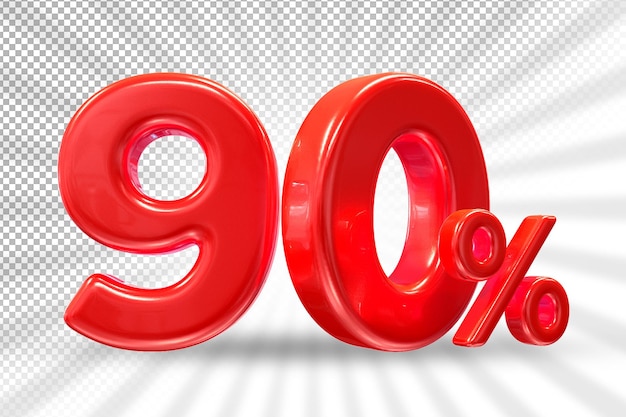 Offre Rouge à 90 % En 3d