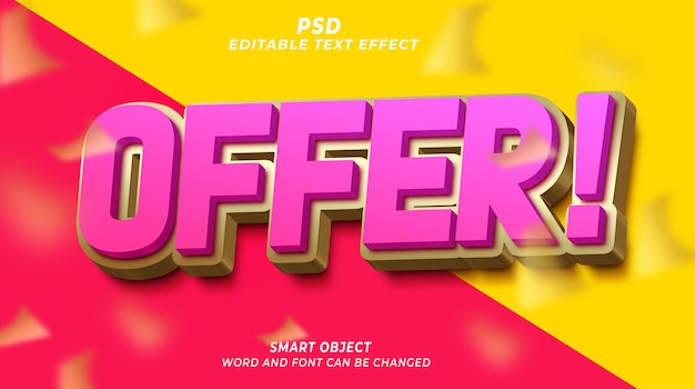 Offre Un Style D'effet De Texte Photoshop Modifiable En 3d