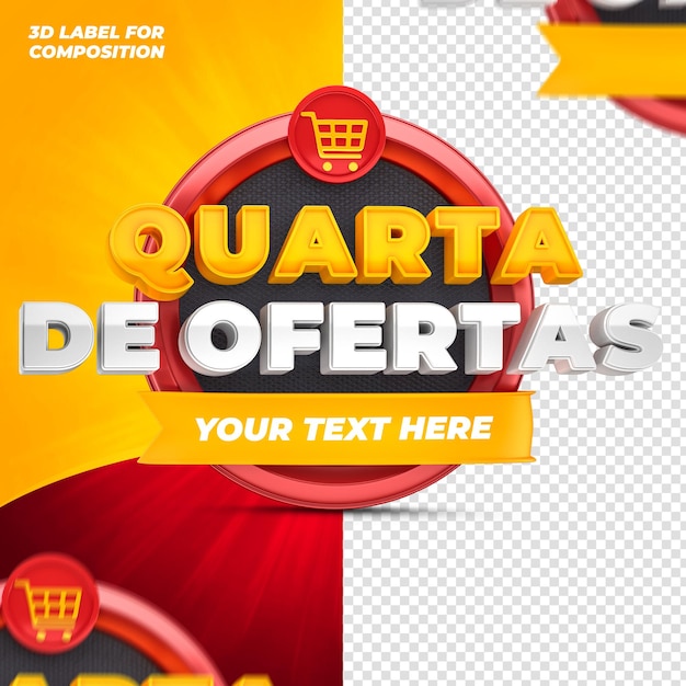 offres du jour avec podium rouge pour les campagnes brésiliennes rendu 3d
