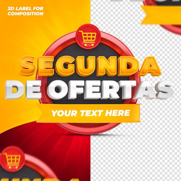 offres du jour avec podium rouge pour les campagnes brésiliennes rendu 3d