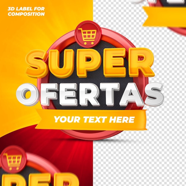 offres spéciales pour les capaigns brésiliens rendu 3d