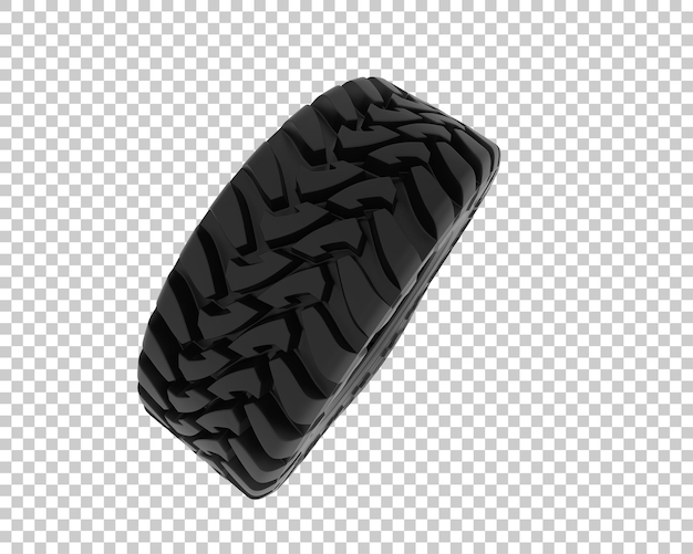 Offroad-Reifen isoliert auf dem Hintergrund 3D-Rendering-Illustration