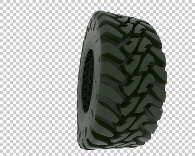 Offroad-Reifen isoliert auf dem Hintergrund 3D-Rendering-Illustration