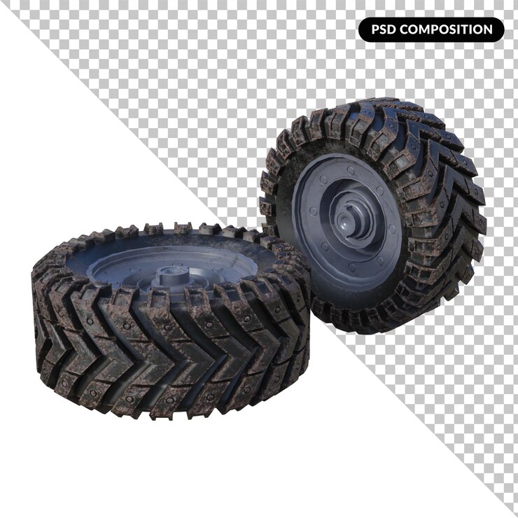PSD offroad-reifen-rennrad isoliert 3d