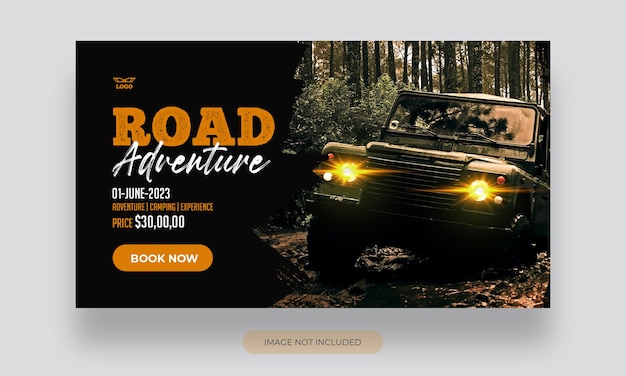 PSD offroad-youtube-thumbnail-design-autoservice-video-thumbnail-vorlage