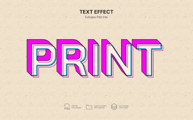 PSD offset-text-effekt