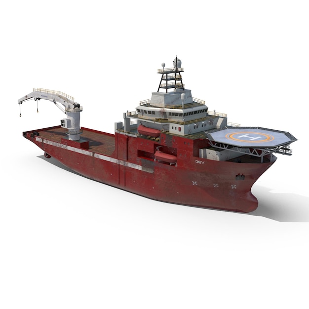 Offshore Supply Vessel A Realistic 3D Rendering