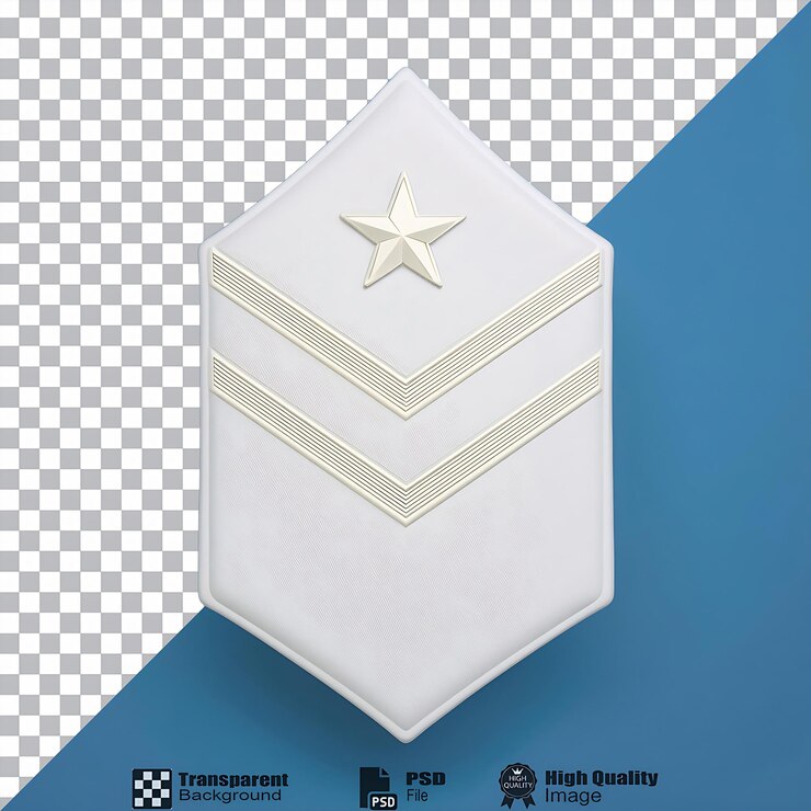 PSD oficial insignia teniente coronel aislado en un fondo transparente