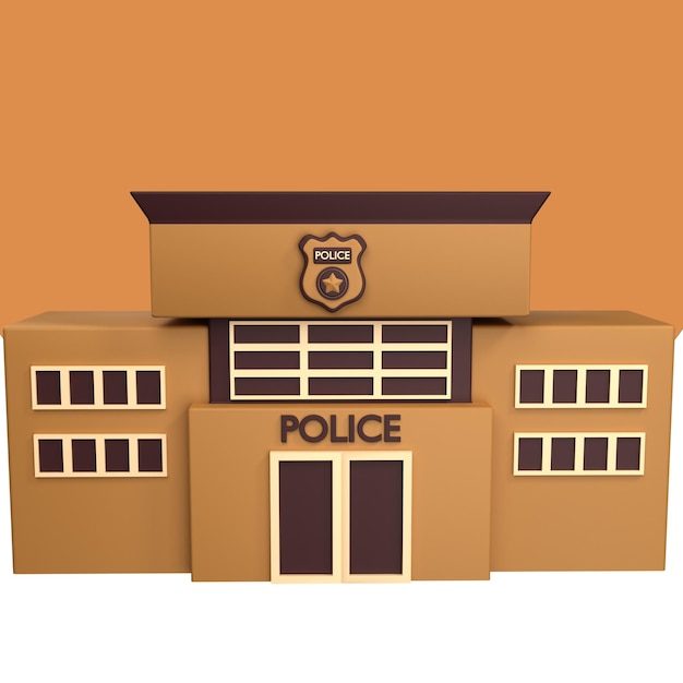 PSD oficial de policía de ilustración 3d