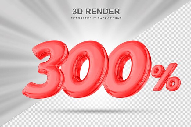 Ofrece un descuento del 300 por ciento 3d render