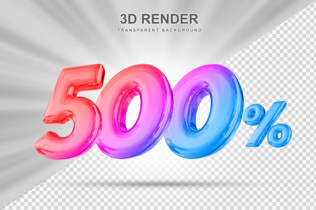 Ofrece un descuento del 500 por ciento 3D render