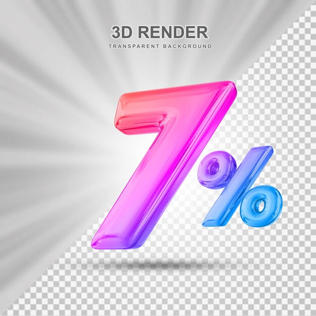 Ofrece un descuento del 7 por ciento 3d render