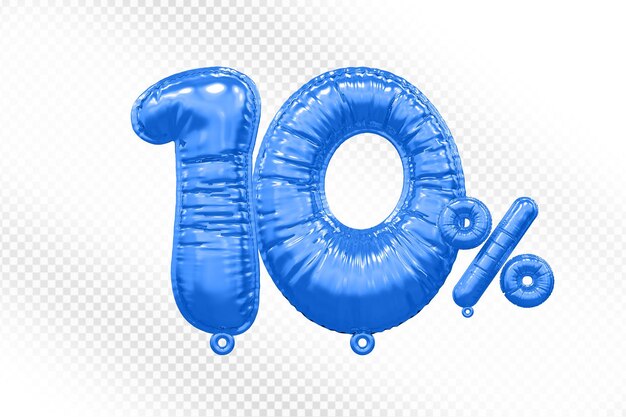 Ofrecemos el 10 por ciento del globo azul en 3D.