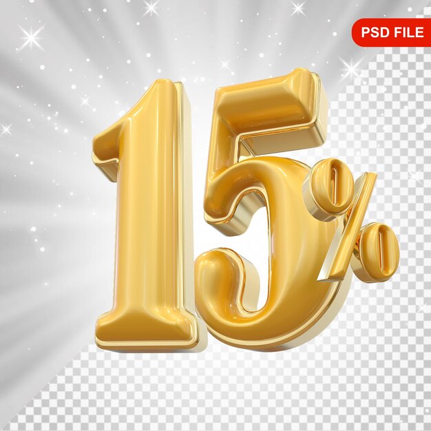 Ofrecemos el 15 por ciento de oro en 3D.