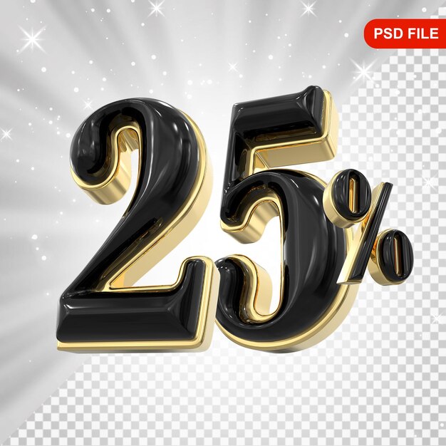 Ofrecemos el 25 por ciento de negro en 3D.