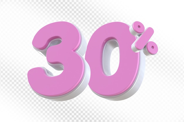 Ofrecemos un 30% de color rosa en 3D.