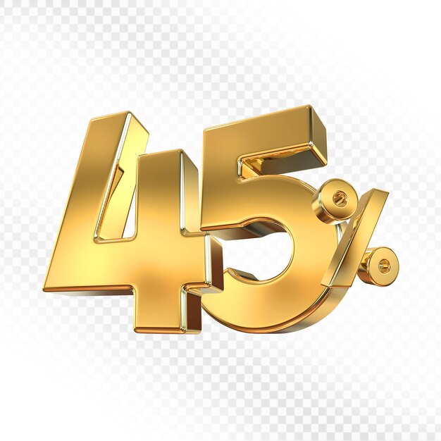 Ofrecemos el 45 por ciento de oro en 3D.