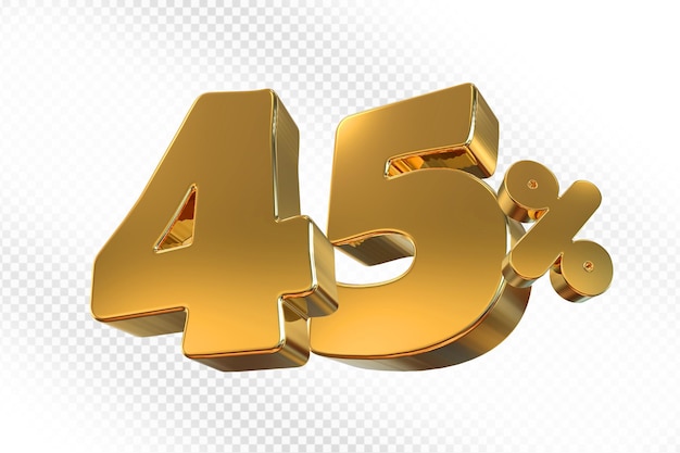 Ofrecemos el 45 por ciento de oro en 3D.
