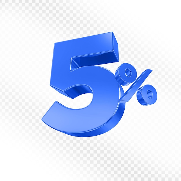 Ofrecemos el 5 por ciento de azul en 3D.