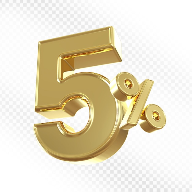 Ofrecemos un 5% de descuento en oro 3D.