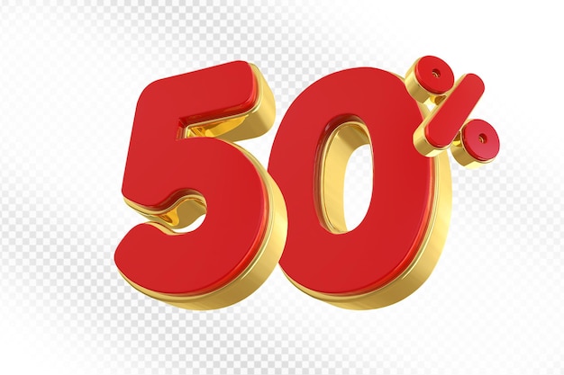 Ofrecemos el 50 por ciento en rojo en 3D.