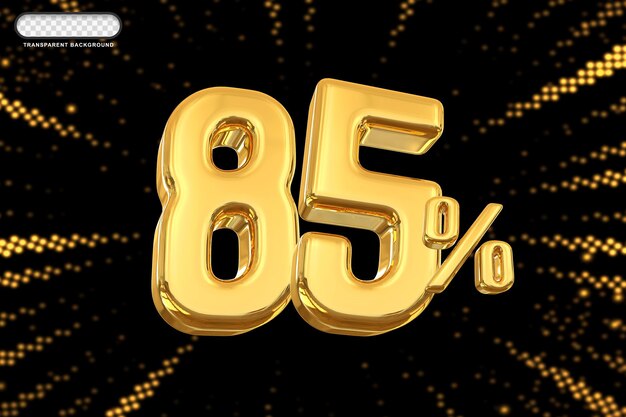 Ofrecemos el 85 por ciento en renderización dorada en 3D.