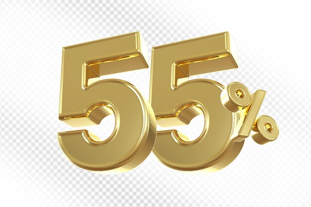 Ofrecemos un descuento del 55 por ciento en oro 3D.