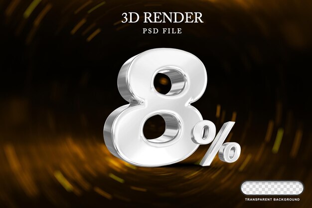 Ofrecemos un descuento del 8 por ciento en plata 3D.